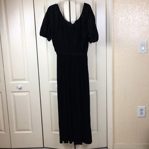Pipe Dreams Black Long Dress 1X